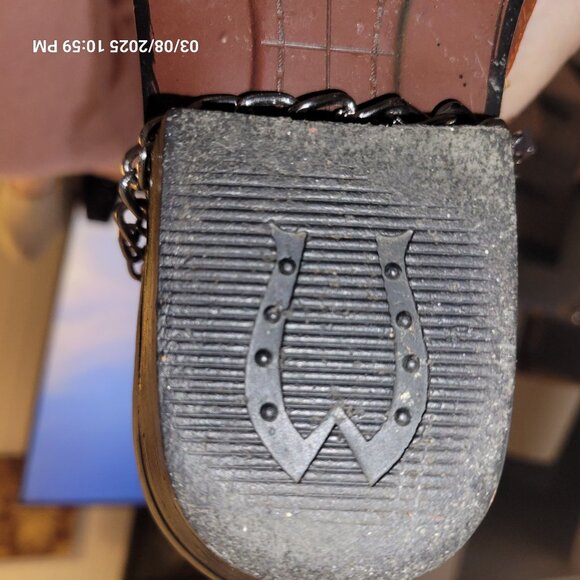 Western Biker Ankle Boot Chain Zip Vegan Friendly Size 42 UK 9 Men 11 Women - Picture 12 of 12